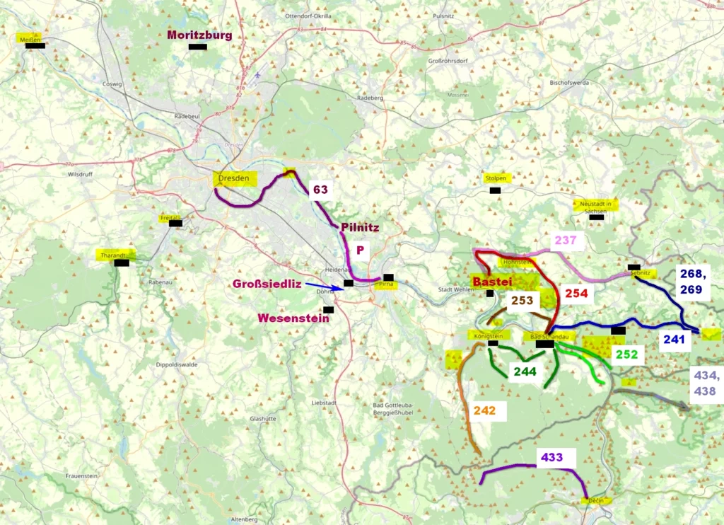 Regioinal transport in Dresden region and Saxon Switzerland